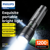 Philips 2025 New Lighting Flashlight Strong Light Charging Super Bright Zoom Long-range Outdoor Home Student Mini Portable Long