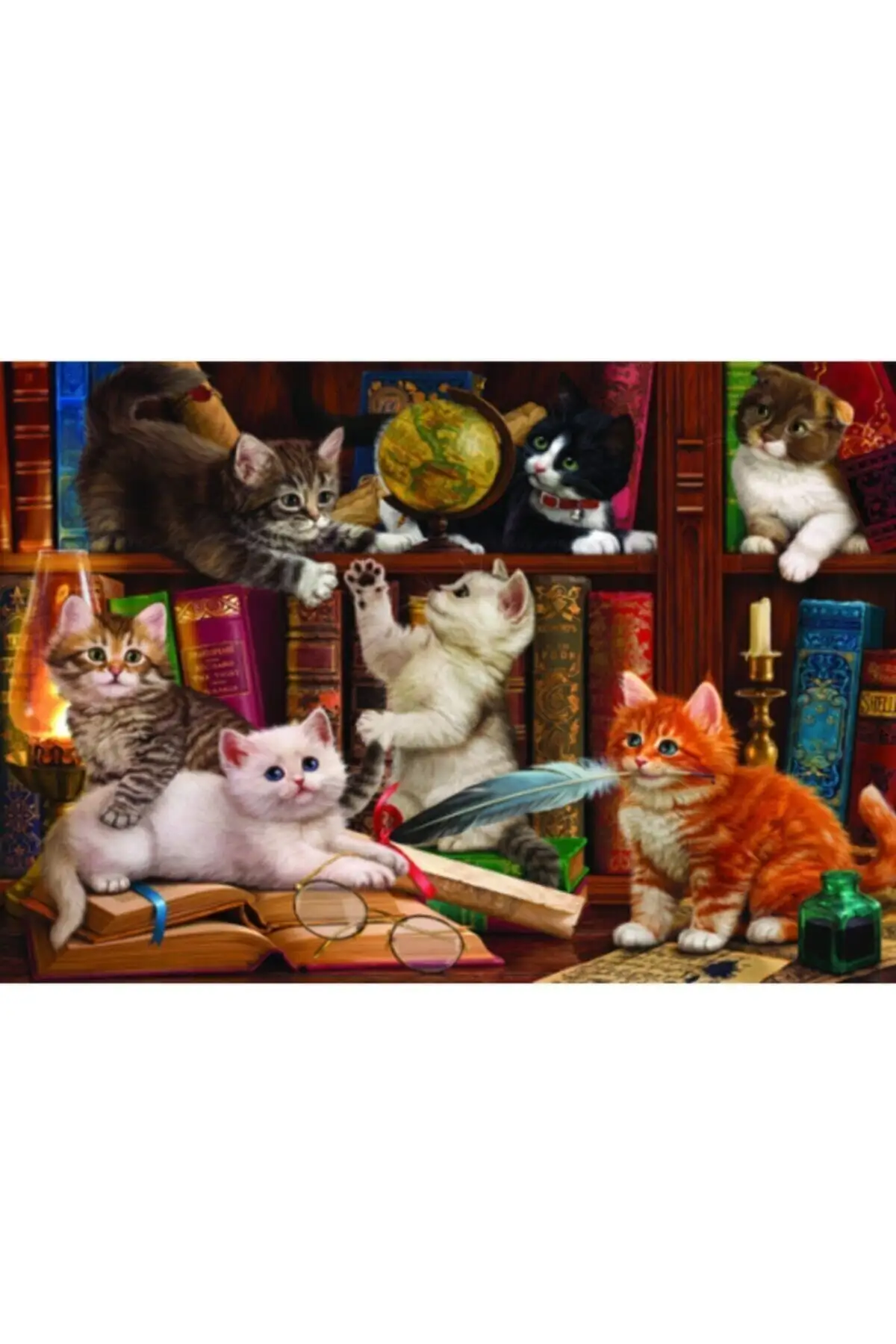 Cats And Books 500 Piece Jigsaw Puzzle wooden Puzzle toys games for adults children cartoon Anime