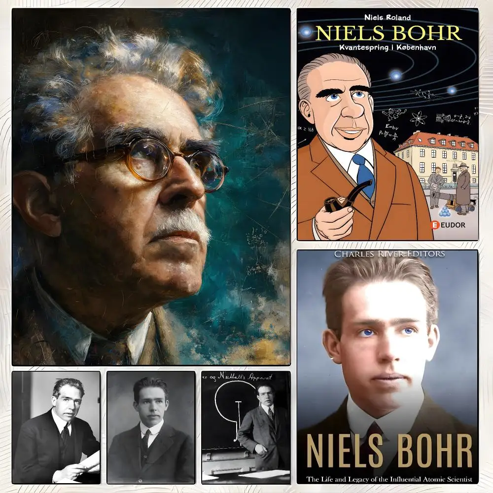 Scholarly Figure N-Niels Bohr Poster Sleek Living Space Accents Current Style Home Wall Decor
