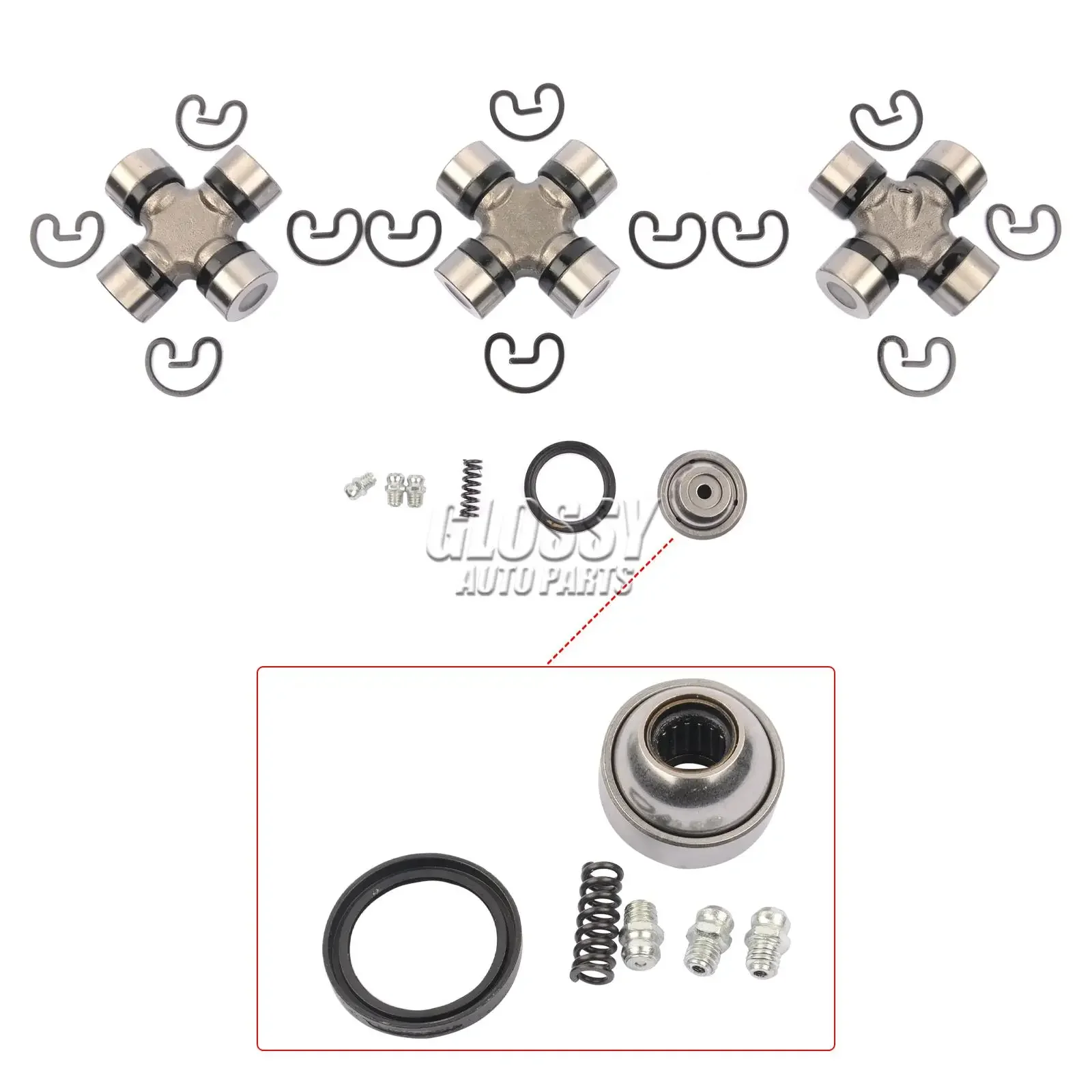 AP03 TVB000110K Brand New Front Prop Propshaft Shaft Double Cardan Joint Repair Kit For Land Rover Discovery 2 1998-2004