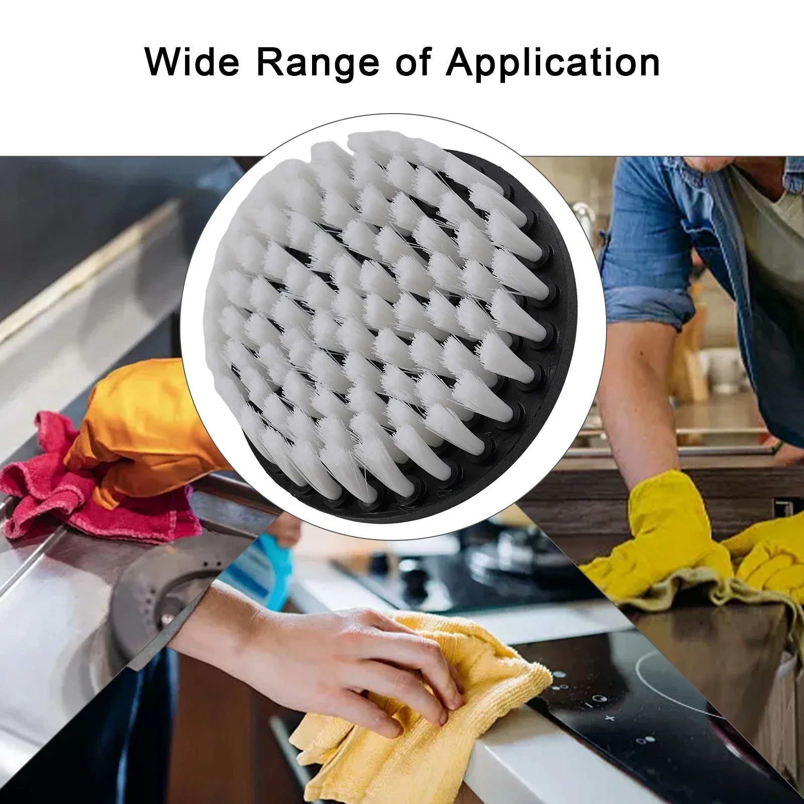 

Upgrade your For Cleaning Game with our White Drill Brush Attachment Versatile and Effective for Multiple Surfaces