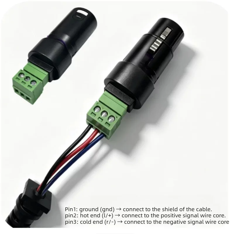 Solderless 3 Pin XLR Adapter for DMX Stage Lighting Mixing Consoles Amplifiers Microphones Male/Female Terminal Block Connector