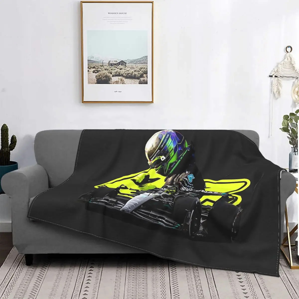 

Lewis Hamilton 44 Blanket Drivers of the World Formula One Championship Fleece Throw Blankets For Bedding Plush Thin Quilt