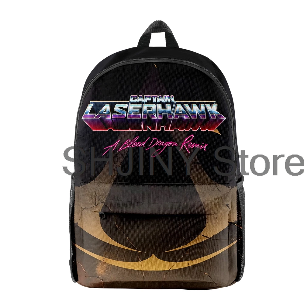 Mochila de dibujos animados de capitán Laserhawk, bolso escolar de Hip-hop, Cosplay, con cremallera, bolso de viaje, Harajuku, divertido