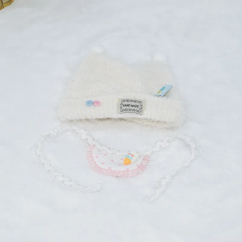 Conjunto de ropa y accesorios Labubu, elegante traje con gorro con pechera, adecuado para muñecas Labubu de 17cm, accesorios, ropa y regalos para niños