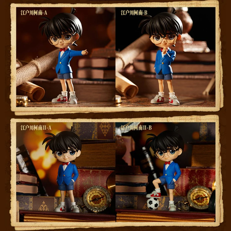 Bandai Detective Conan Anime Figure Desktop Ornaments Kudo Shinichi Mori Ran Edogawa Conan Japanese Cartoon Doll Gift