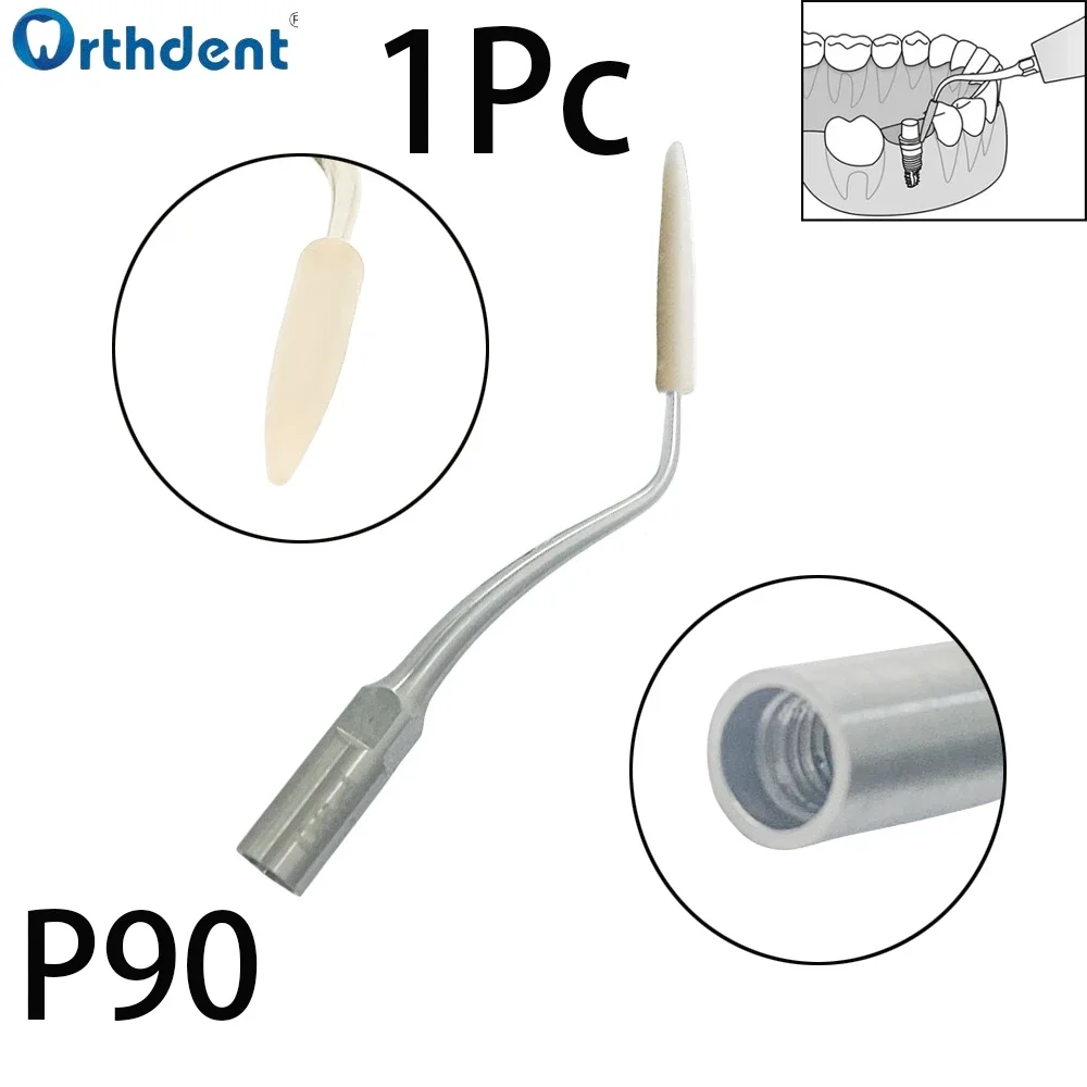 1Pc Dental Ultrasonic Scaler Tip P90 Fit For EMS/WOODPECKER Scalers Stainless Steel Periodontal Implant Abrasion Resistant Clean