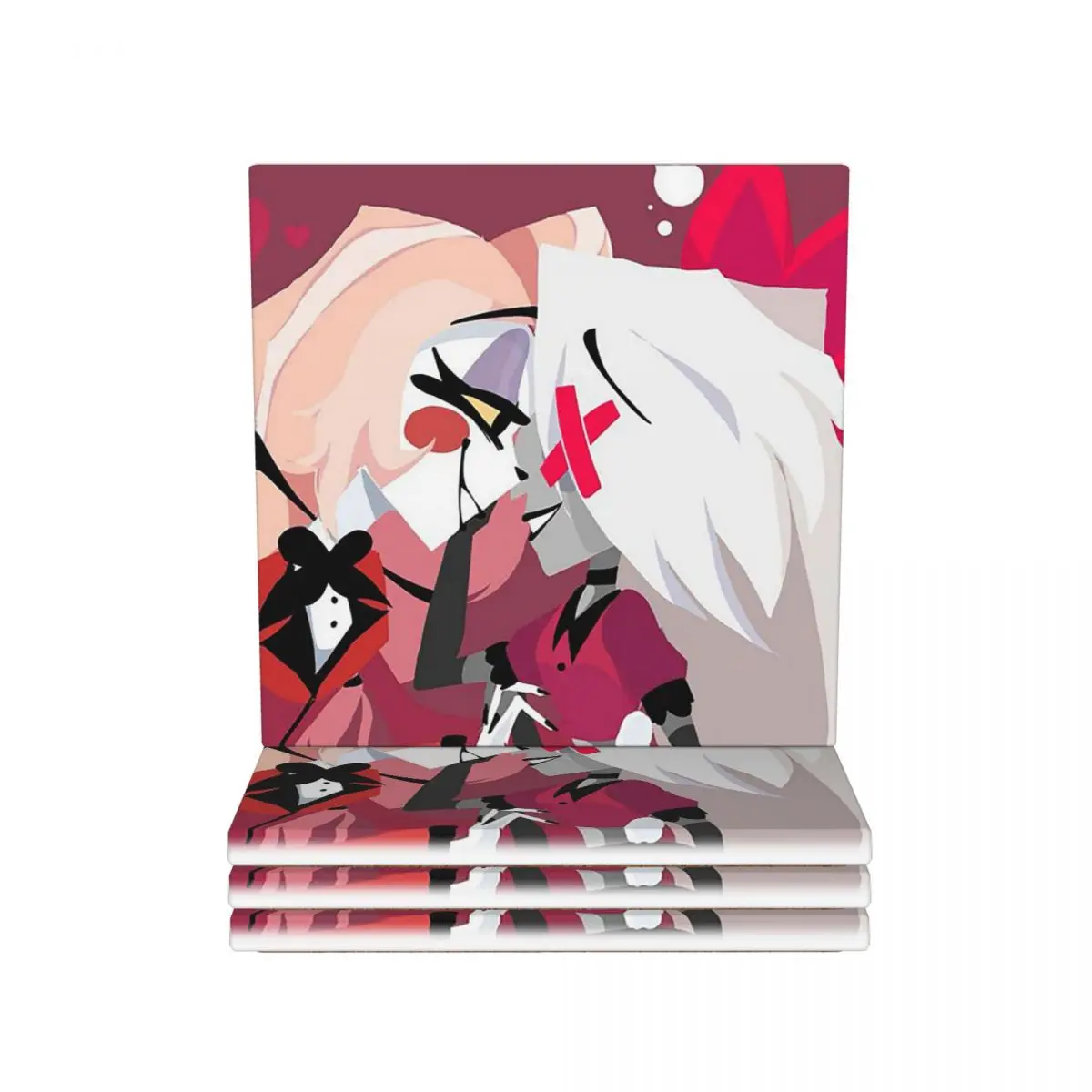 

Charlie And Vaggie Valentines Hazbin Hotels Coasters Ceramics Baking Mat Table Decoration For Kitchen Dining Table Mat