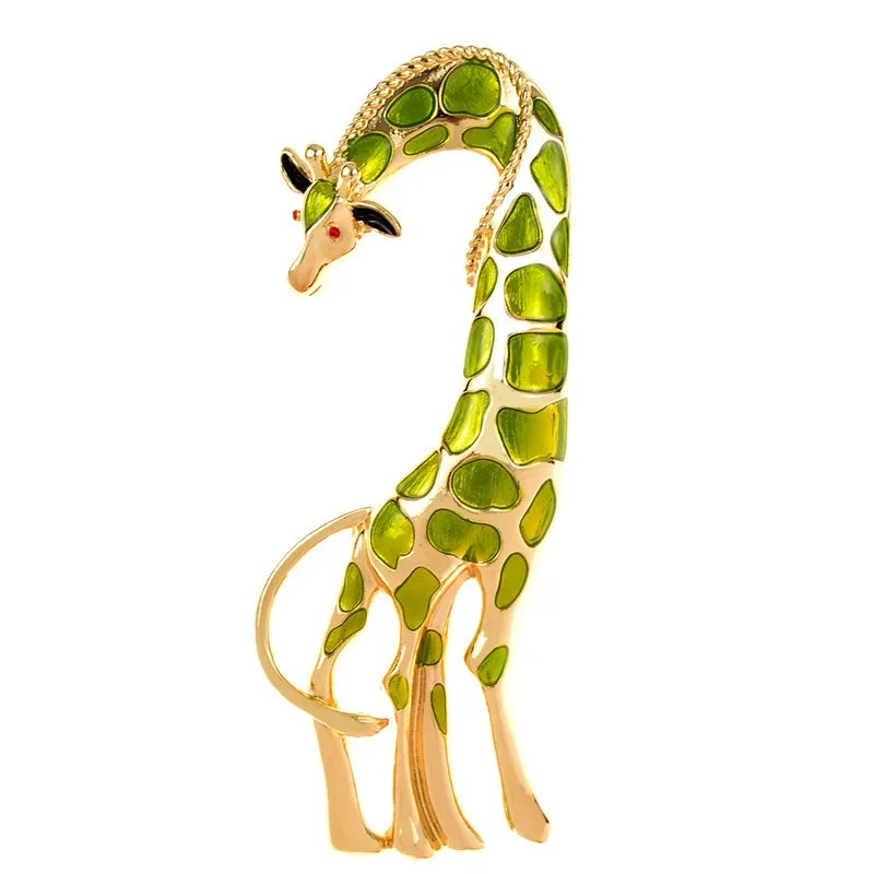 Enamel Large Giraffe Brooches For Women Vivid Animal Design Brooch Pin Luxury High Quality Accessories Spring Style 2022