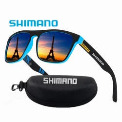 Shimano-Lunettes de soleil polarisées HD pour hommes et femmes, lunettes d'alpinisme originales, sports de plein air, mode, nouveau