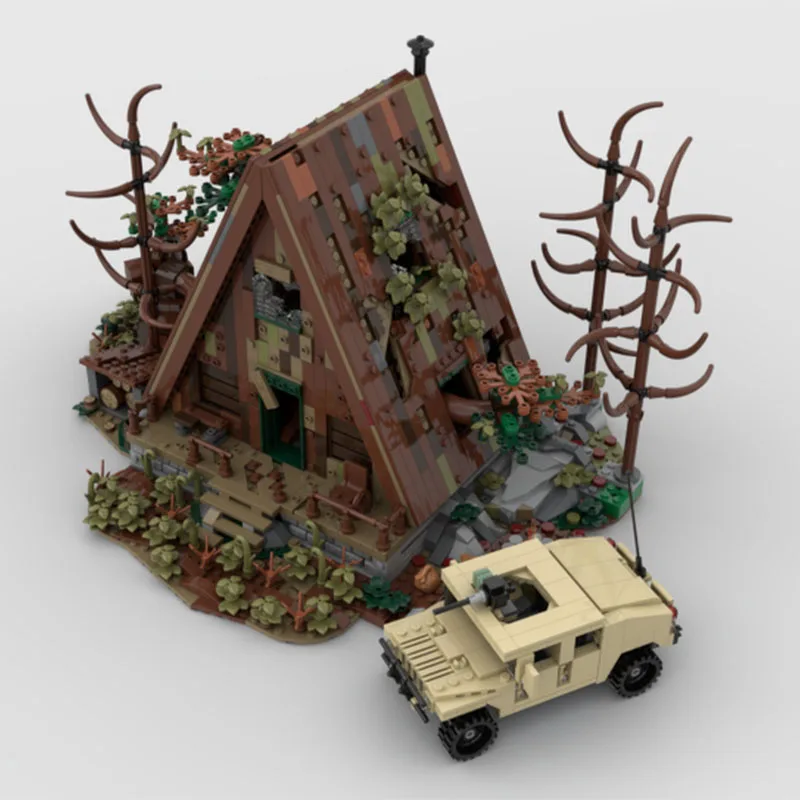 

2826pcs MOC A-FrameCabines Apocalypse Cabin Diorama Modular Educational DIY Building Blocks Display Creative Assembly Gift