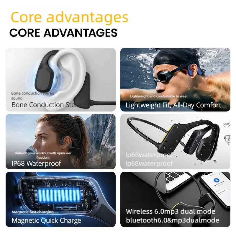 X2 Bone Conduction Bluetooth H - Bone Conduction Headphones Bluetooth 5.3 ulasan dan harga