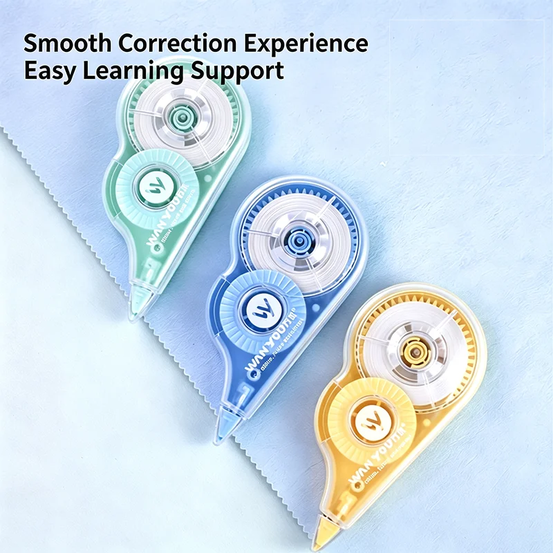 6/12/24Pack Assorted Color Correction Tape – 12m Each, Smooth Dry Erase Tape, Strong Cover for Students Teachers Office Supplies