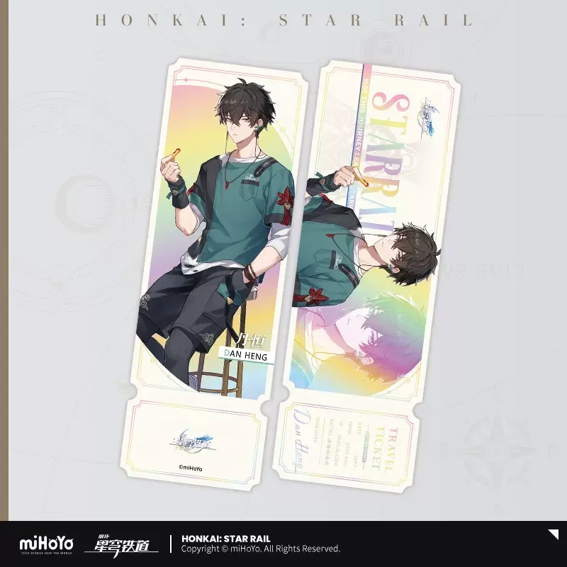 Sunsyea Official Honkai Star Rail Merch From miHoYo Dan Heng Brooch Colored Board Hairband Tickets Figure Clip Anime Collection