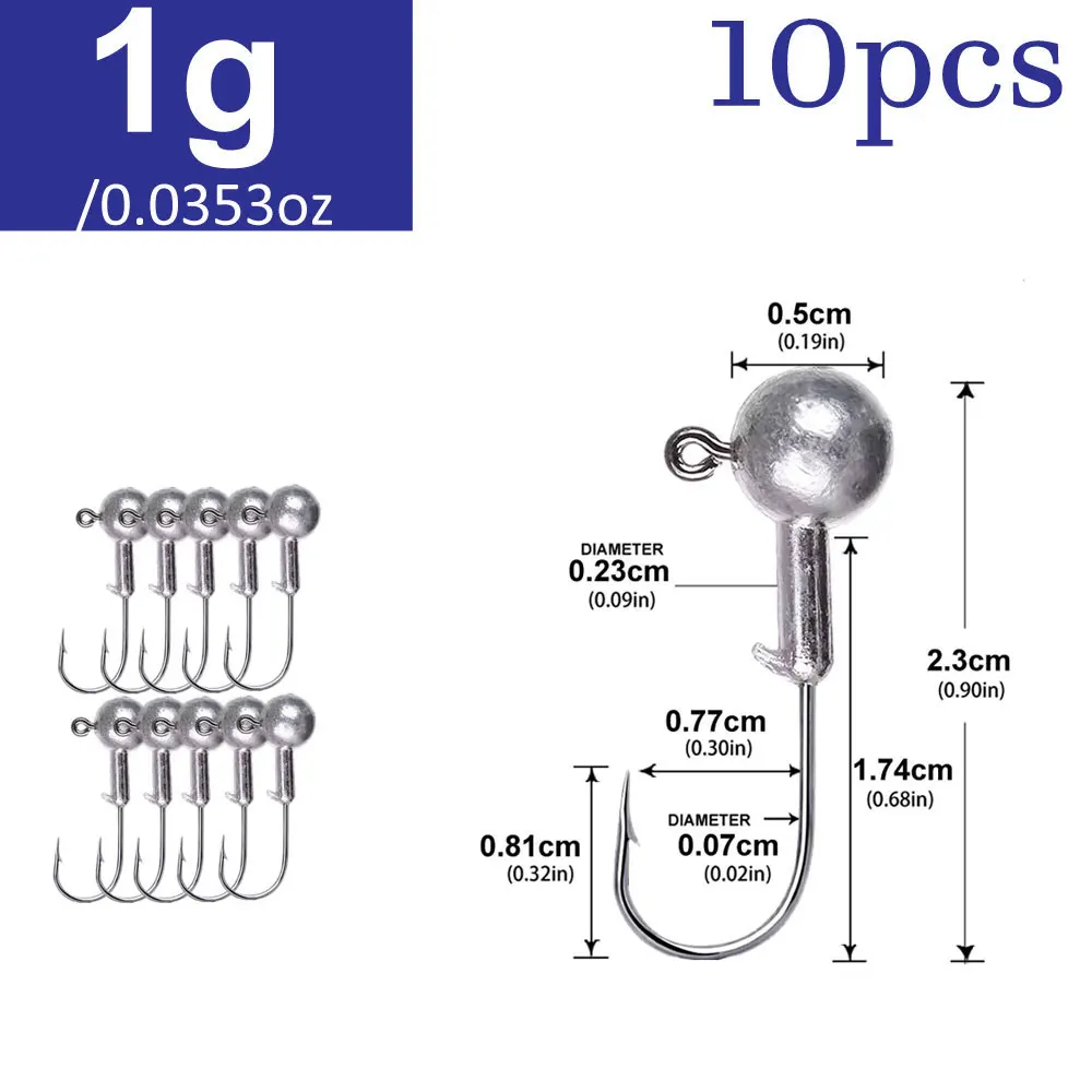 Lurestiker Box pakket 1g 2g 3g 4g 8g 10g 12g 14g 18g 20g 25g 28g crank vissen jig hoofd haak voor zachte lokken worm aas visgerei