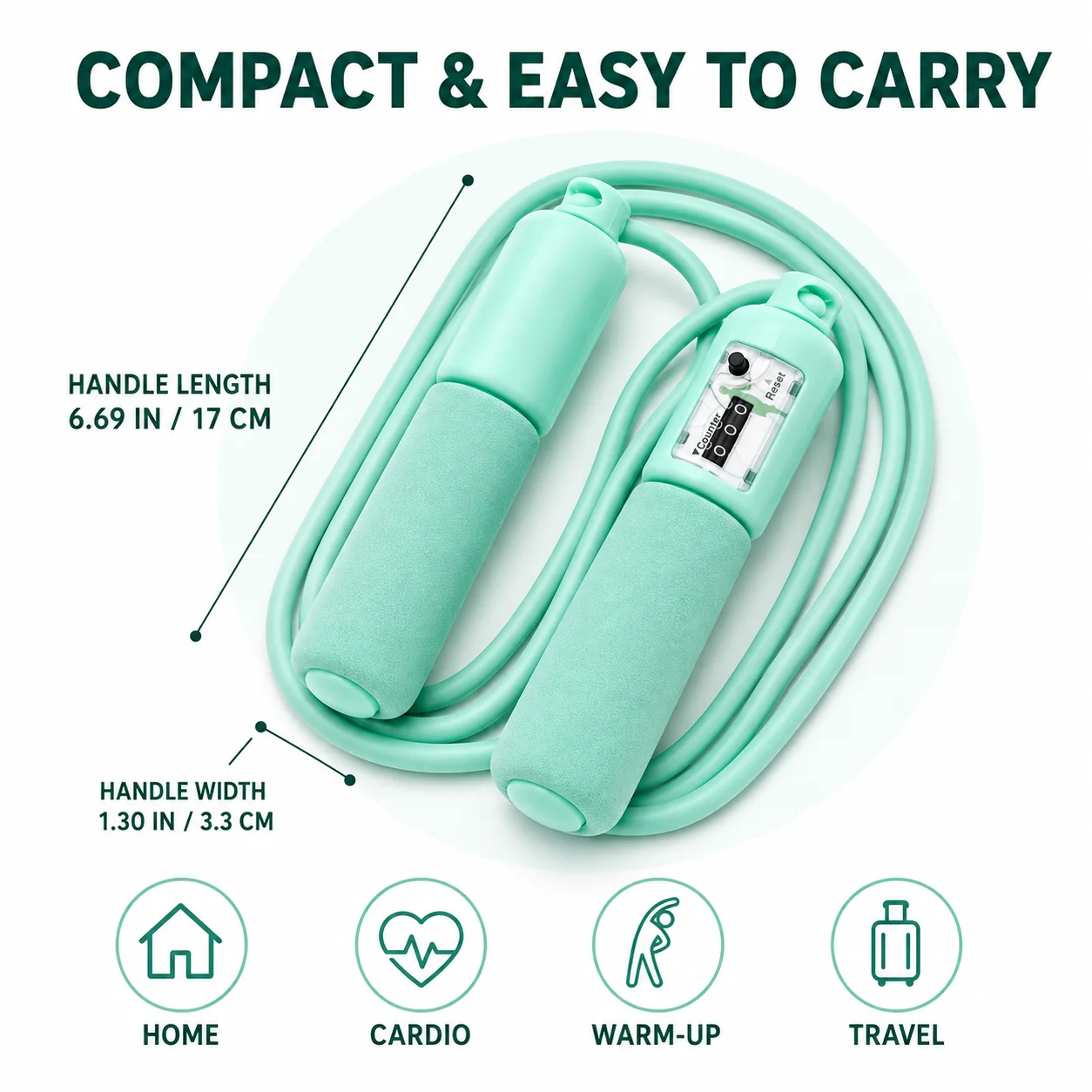 Intelligent Counting Jump Rope Adjustable PVC Skipping Rope Adult Fat Burning Weight Loss Student Racing Home Fitness Jump Rope