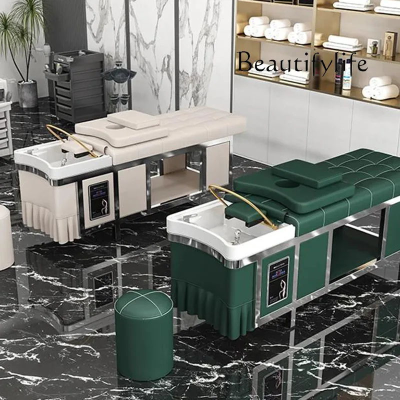 SM Hydraulic Hairdressing Seats Thai Simple Shampoo Bed Hair Washing Stretcher Water Women Elegantes Salon Cadeira Unique Furnit