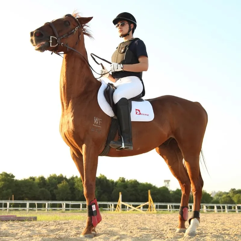 Riding Breeches Sweat-absorbent Breathable White Horse Full Leather Elastic Knight Spring & Fall Equestrian Breeches Equestrian