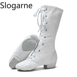 Pole Dance Boots Women Canvas Jazz Dance Boots Girls Ballet Dance Shoes Pole Dancing Kids Latin Tango Waltz Ballroom Dance Shoes