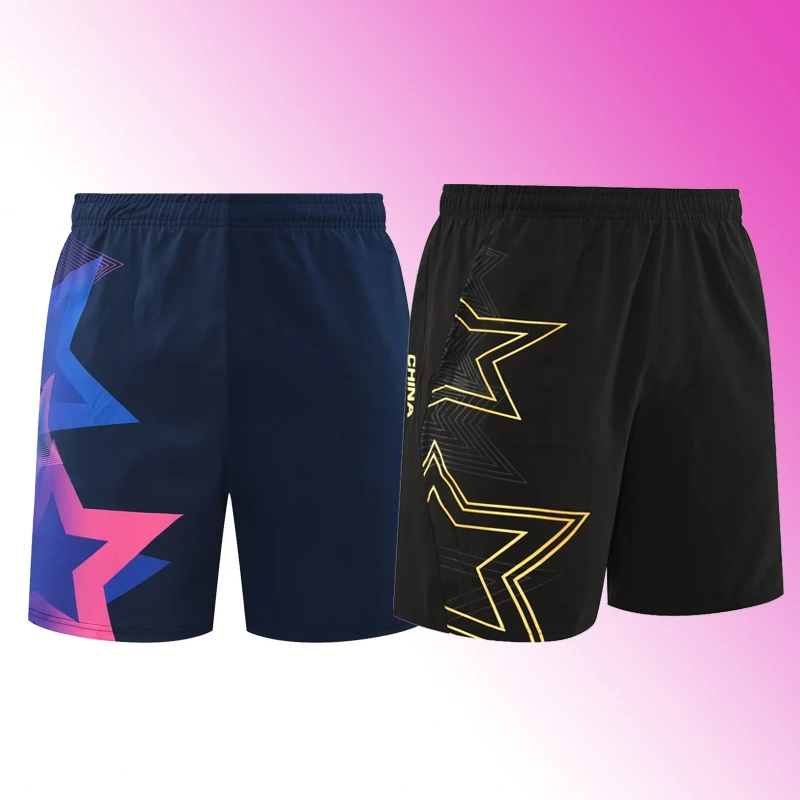 Men's Sports Shorts Quick Dry Breathable Five-Quarter Length Badminton Training Pants Black New Model Table Tennis Clothing