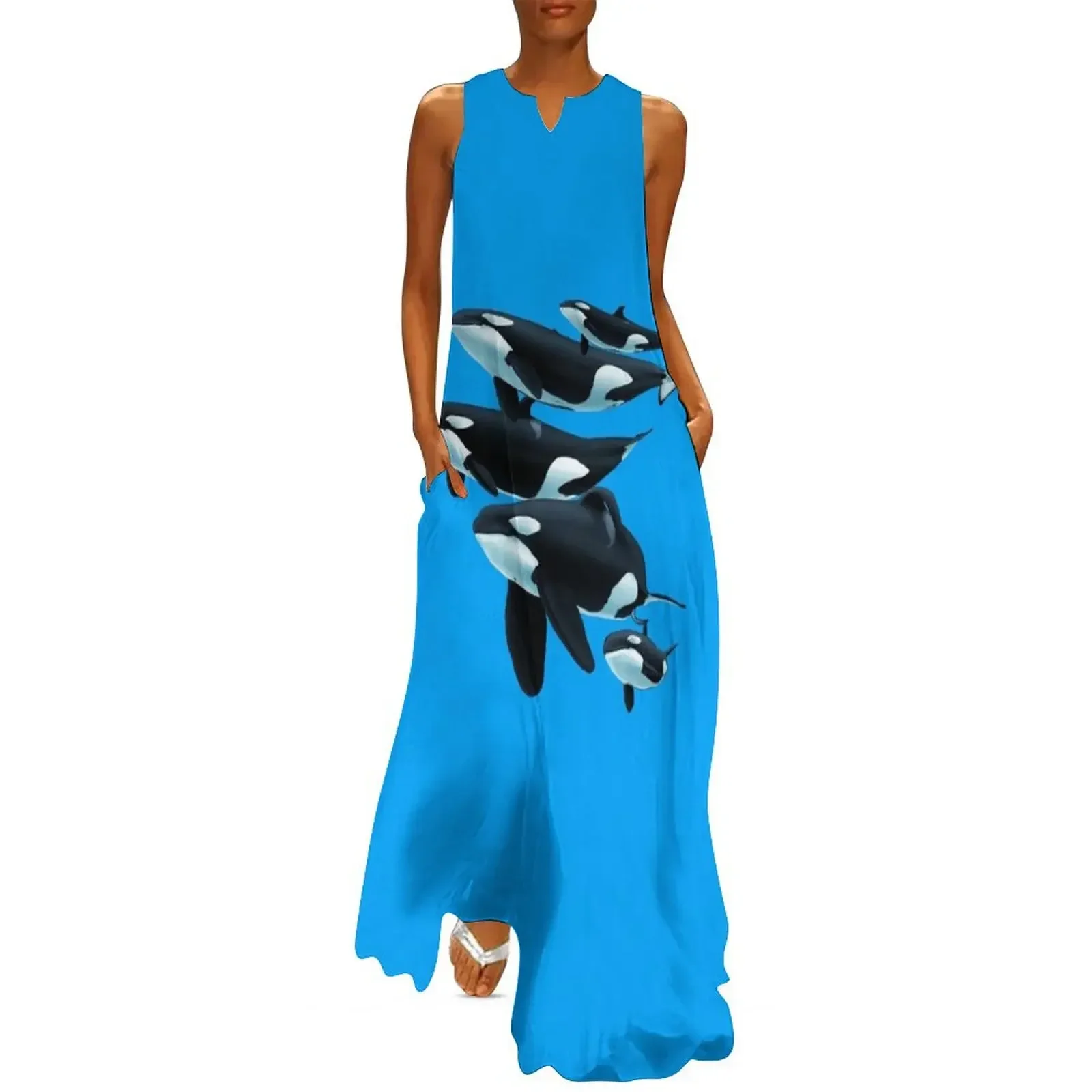 

Pod of Orcas Long Dress african dresses for woman Women's dresses women dress Dress