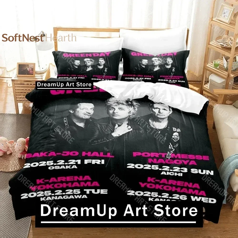 2026 3D Print Green Day AMERICAN IDIOT Bedding Set Single Twin Full Queen King Size Bed Set Adult Kid Bedroom Duvetcover Sets