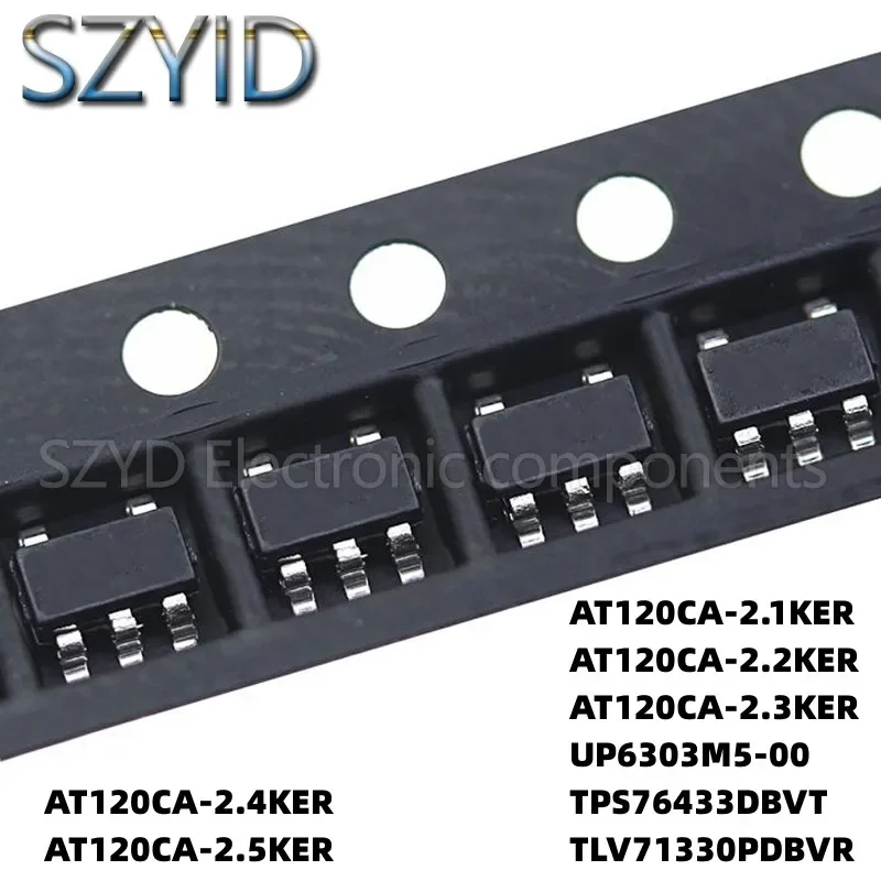 

100PCS SOT23-5 AT120CA-2.4KER AT120CA-2.5KER AT120CA-2.1KER AT120CA-2.2KER AT120CA-2.3KER UP6303M5-00 TPS76433DBVT TLV71330PDBVR