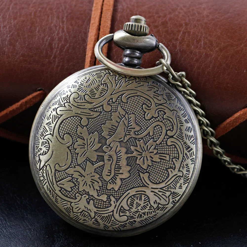 Zegarek kieszonkowy kwarcowy w stylu retro z logo masońskim, emblematem masońskim vintage, brązowy, modny naszyjnik, wisiorek, zegar, prezent Relogio