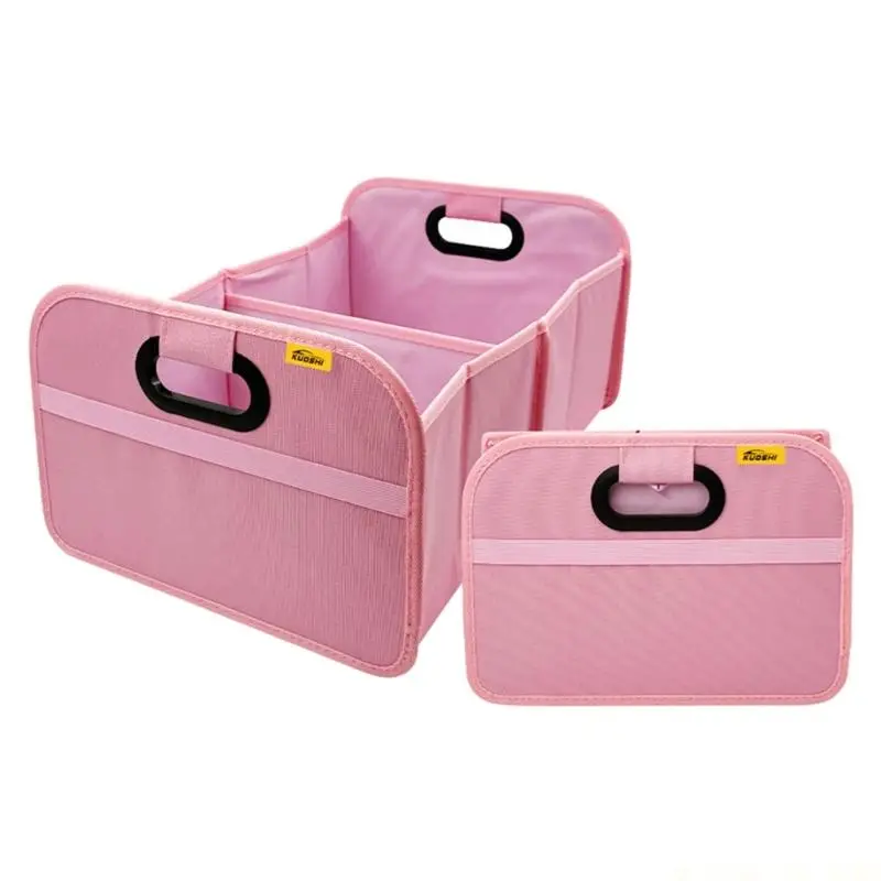 J0MA Oxford Cloth Automotive Fold Up Storage Bin Organiser Box With Reinforced Structure To Prevent Items Falling