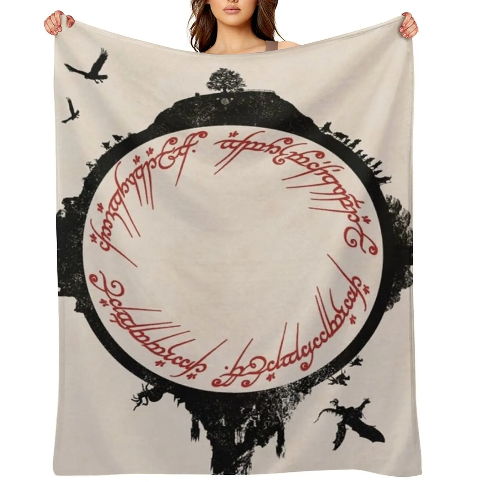 

lord of the ring Throw Blanket Shaggy Baby warm for winter manga Blankets