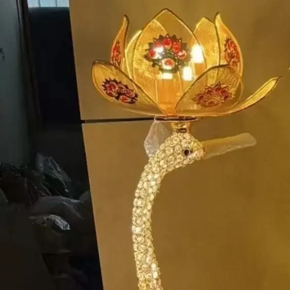 Luxury craft lamps, funeral lamps, turtle crane longevity, companion crane, turtle crystal floor lamp 2699