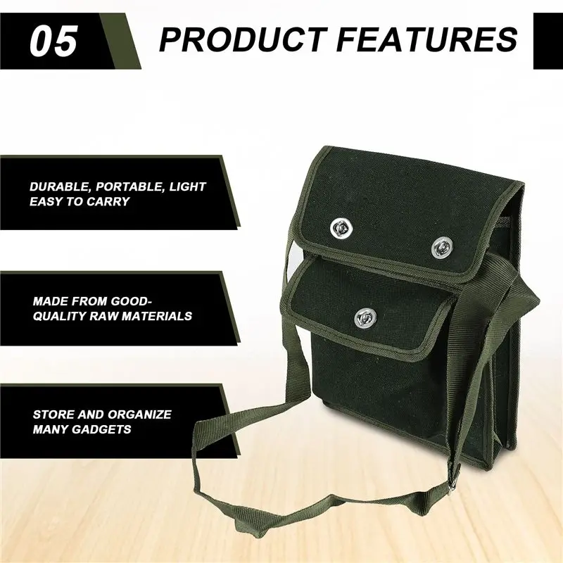 ABGG-Electrician Storage Bag Tool Kit Repair Kit One-Shoulder Communication Plumber's Bag Can Store Flashlight Keys