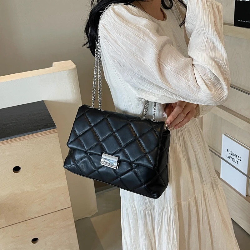 Luxury Designer Handbag Diamond lattice Leather Crossbody Bag For Women Fashion Underarm Shoulder Bag Brand Flap Messenger Bag