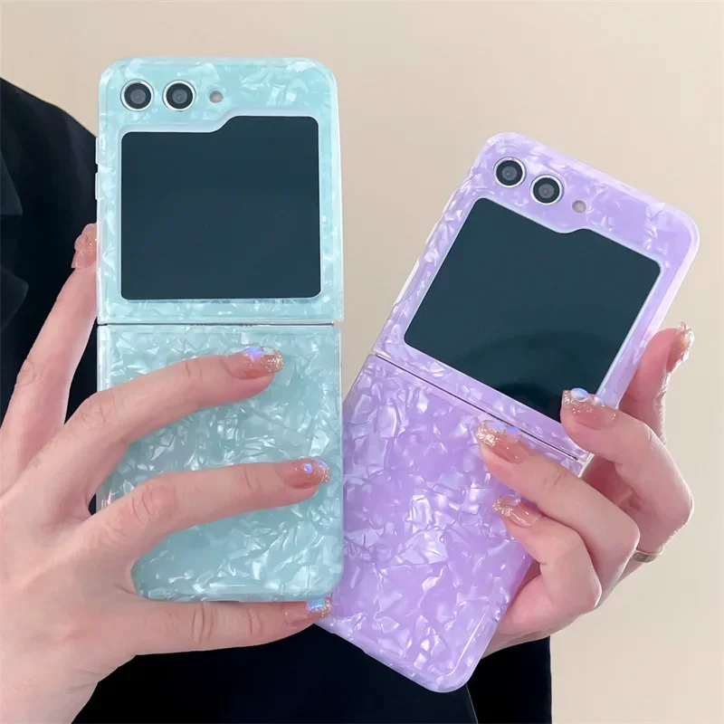 เคสโทรศัพท์หลายสีสำหรับ Samsung Galaxy Z Z flip 6 5 4 3เคสป้องกันด้านหลังสำหรับ ZFlip4 ZFlip5 ZFlip6
