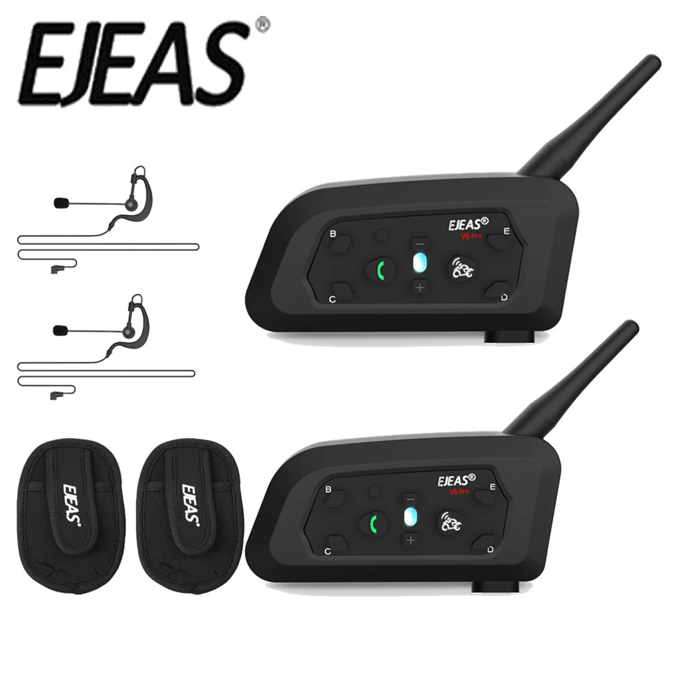 EJEAS V6 pro Football Referee Arbitre Intercom Headset Earhook Full Duplex  Coach Judger Arbitration Earphone in Handball Sport