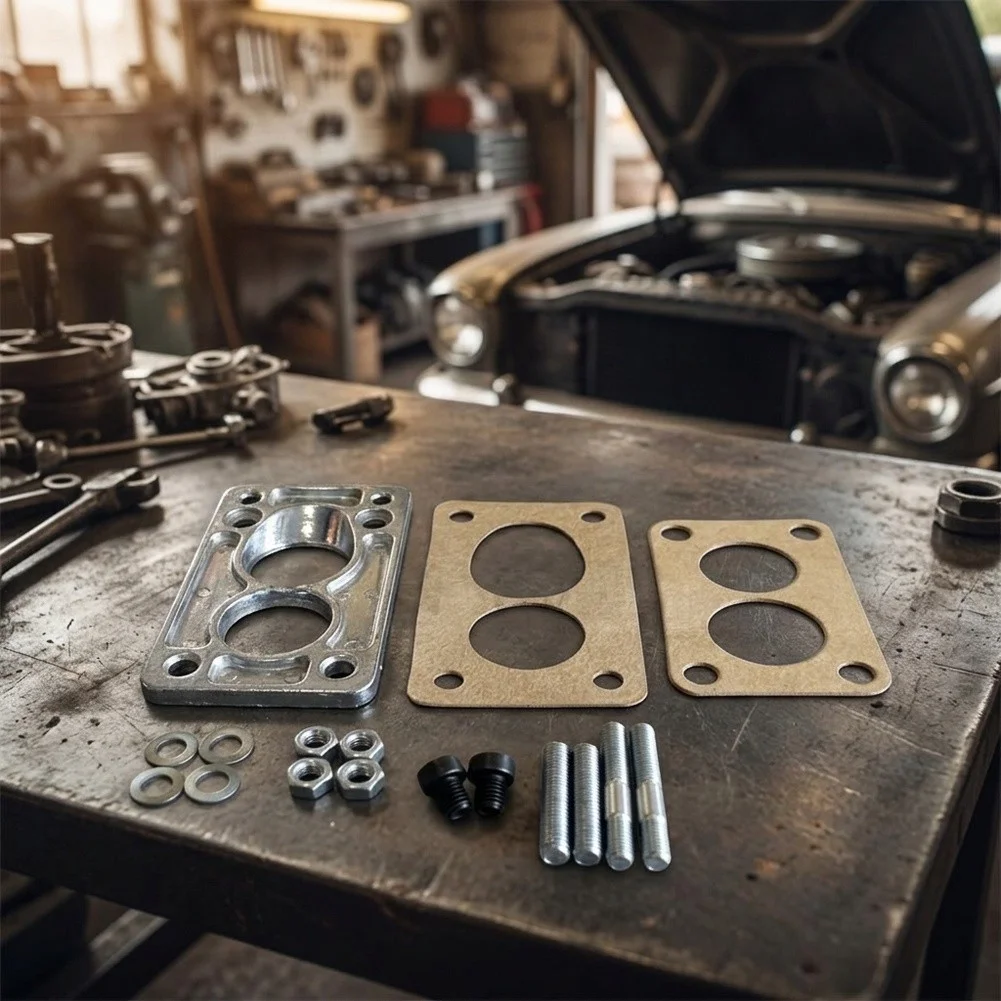 For Weber Carburetor Adapter Kit for Suzuki For Nissan For DGV 32/36 Carburetors Includes Gasket and Fasteners
