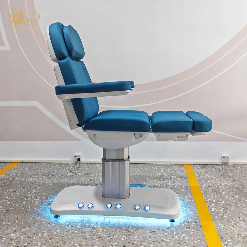 Removable Headrest Armrests and Legrests 3 Motor Foot Controlled Electric Massage Bed