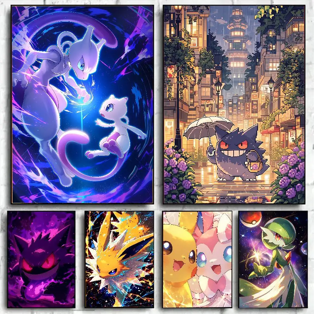 Pokemon Anime Poster Rayquaza HD Diamond Wall Art Waterproof Print For Bedroom Living Room Home Decor Gift