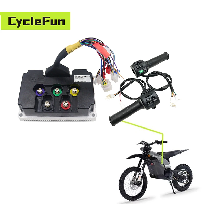 

Контроллер бесщеточного двигателя BLDC 4KW-8KW FarDriver ND96680 FOC V2 72V/96V с дросселем T08 для электромотоциклов, скутеров и велосипедов