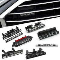 For Audi Quattro A5 A6L Q5 Q5L S4 S6 B8 ABS Logo Front Grill Emblem Badge Sticker Four Wheel Drive Tail Standard Accessories