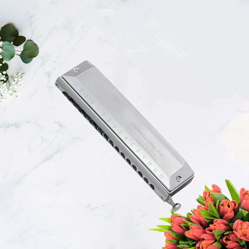 

1Pcs 16 Hole Harmonica Music Instrument for Beginner Musicians Thick Responsive Design with Gift Box