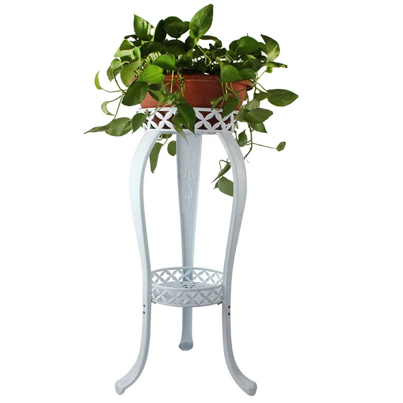 Special Offer European Plant Stand, Iron Flower Rack, Indoor Bonsai Shelf Green Rose Home Organizer, Office Balcony Storage 122