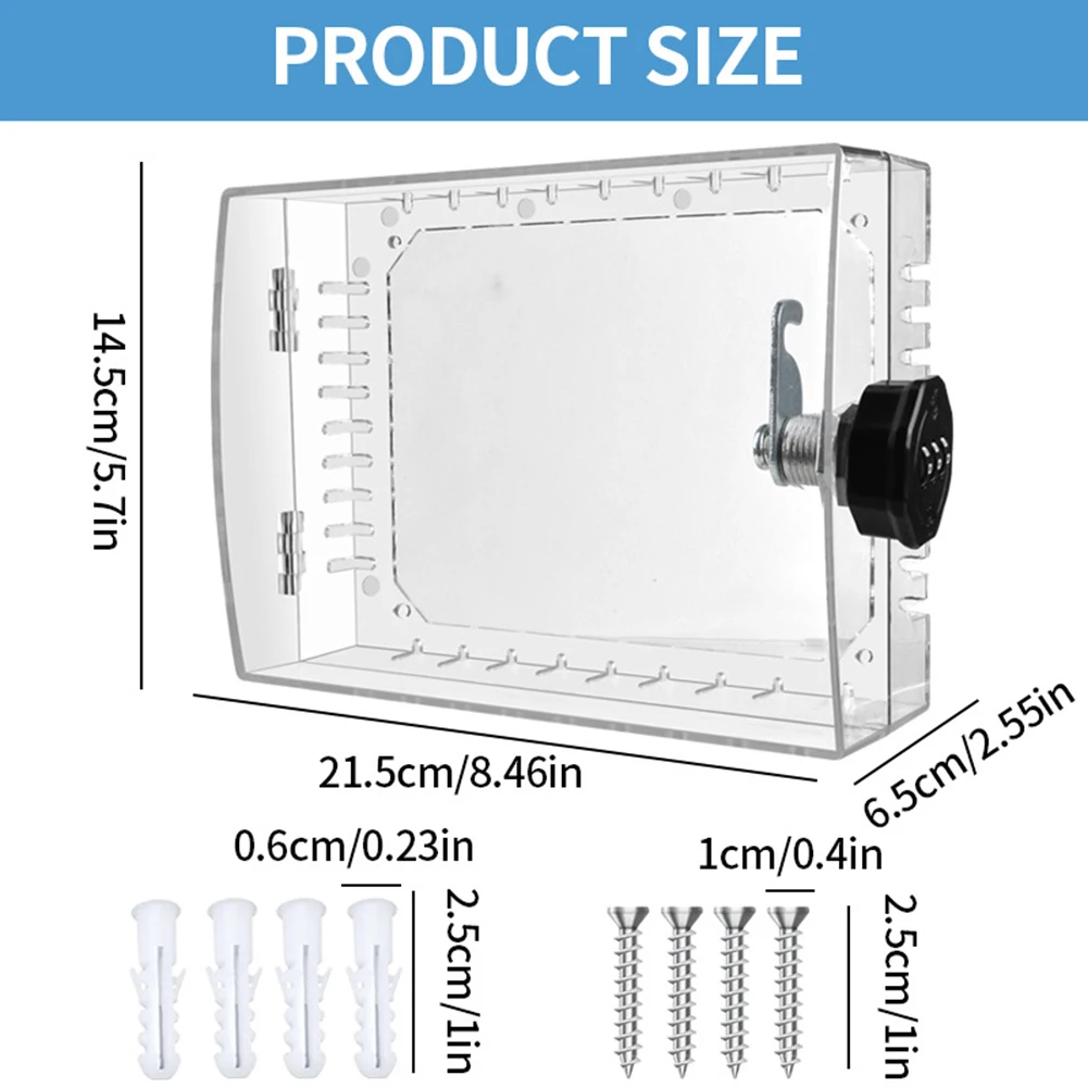 Transparent Thermostat Lock Box With Password Lock Thermostat Protection Device Home Supplies For Household Accessories