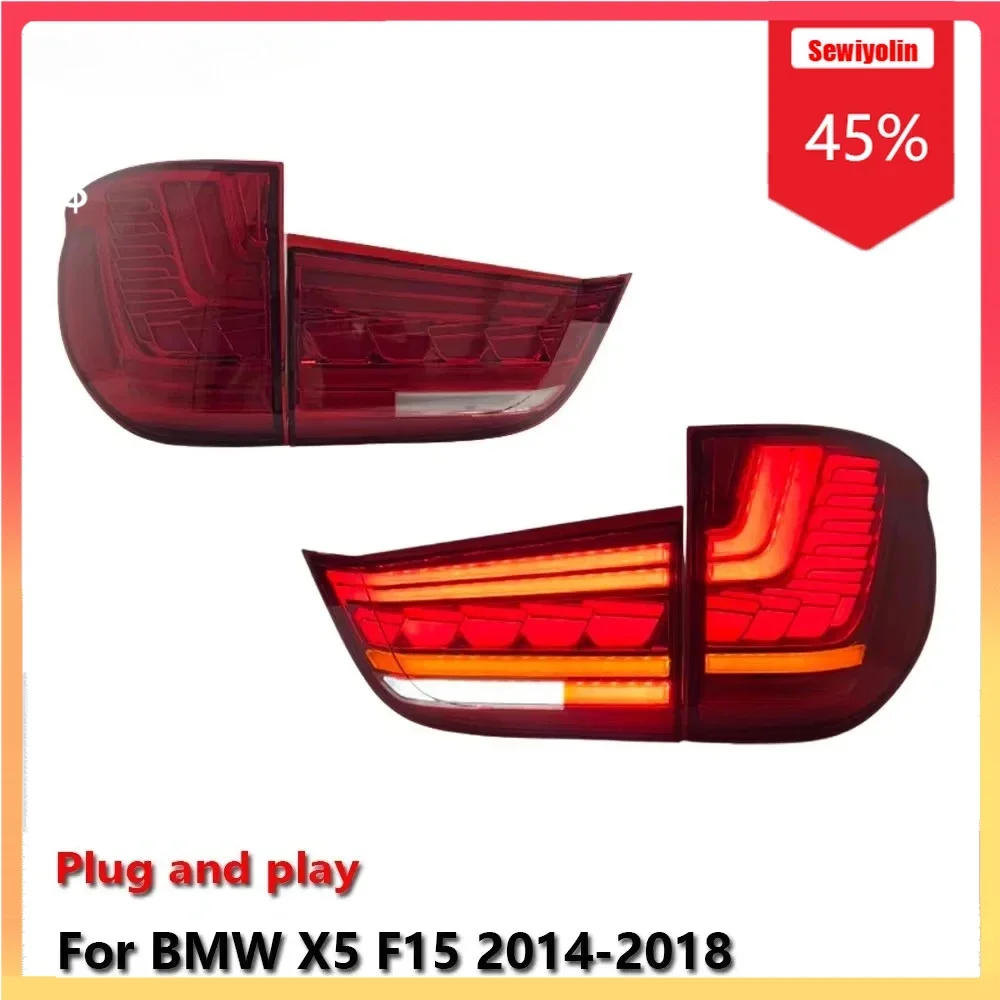 

Автомобильные автозапчасти, авто задний фонарь, светодиодный для BMW X5 F15 2014-2018 DRL, противотуманные стоп-сигналы в сборе, тюнинговые огни Plug And Play