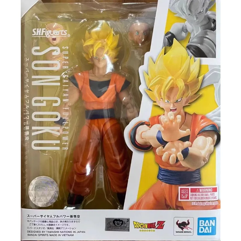 Bandai Genuine SHF Dragon Ball Cell Games Super Saiyan Full - Power Goku Action Figure In Stock For Boys Girls Kids