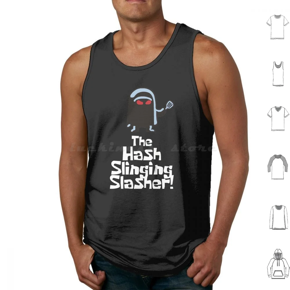 Untitled Tank Tops Print Cotton Hash Slinging Slasher Krusty Crab Mr Krabs The Night Shift Squidward Squarepants Star