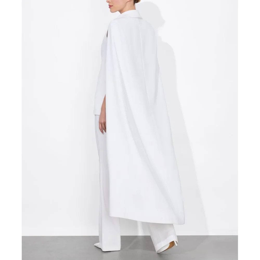 Branco único breasted novo feminino 2 peças (blazer + calças) ternos de moda formal conjuntos de festa à noite conjunto personalizado