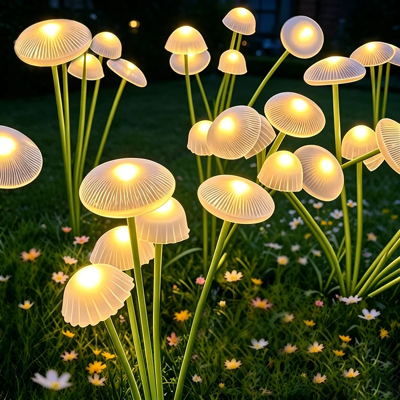 

Outdoor Solar Garden Lights 6LEDs Lights Jellyfish Mushroom Lights Light Sensing Control Suitable for Patio Partie Trail Lawn