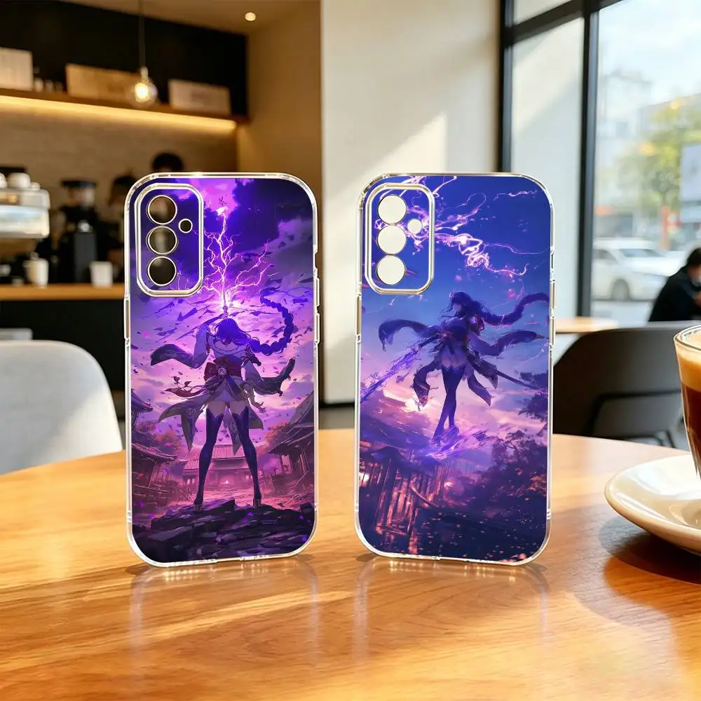 

G-Genshin I-Impact Raiden Shogun (3) Phone Case Transparent Silicone Soft For SamsungA10,12,20,21S,30,31,40,50,51,52,70,71