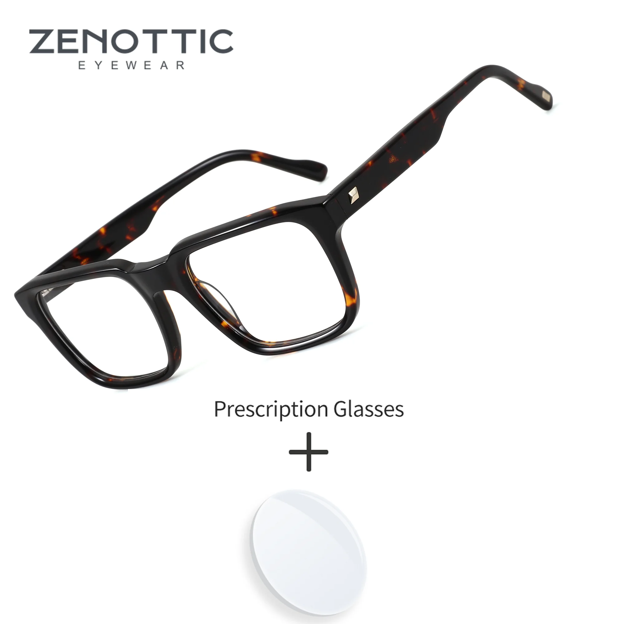 zenottic-m-サイズ長方形アセテート紳士用処方メガネ累進レンズブルーライト遮断光学眼鏡